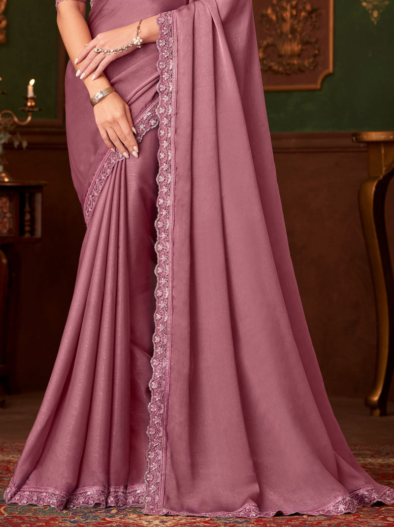 Helio Violet Party Designer Saree