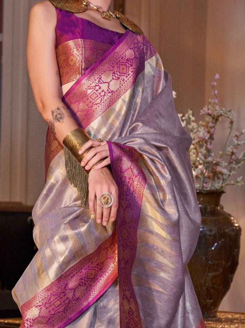 Orchid Violet Party Saree