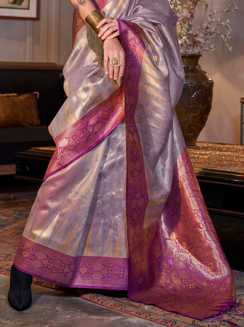 Orchid Violet Party Saree