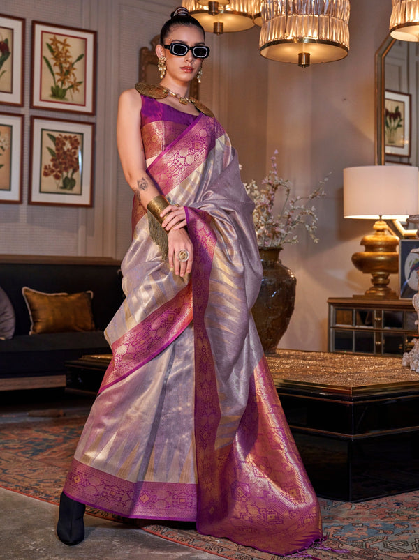 Orchid Violet Party Saree