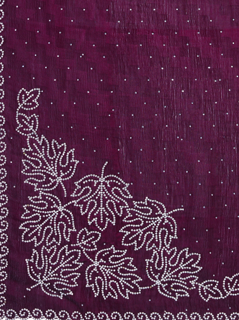 Byzantine Violet Fancy Premium Party Designer Saree