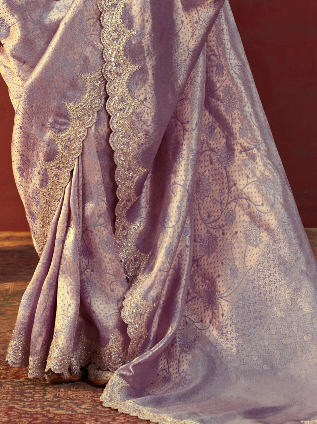 Orchid Purple Luxury Viscose Saree With Blouse Piece