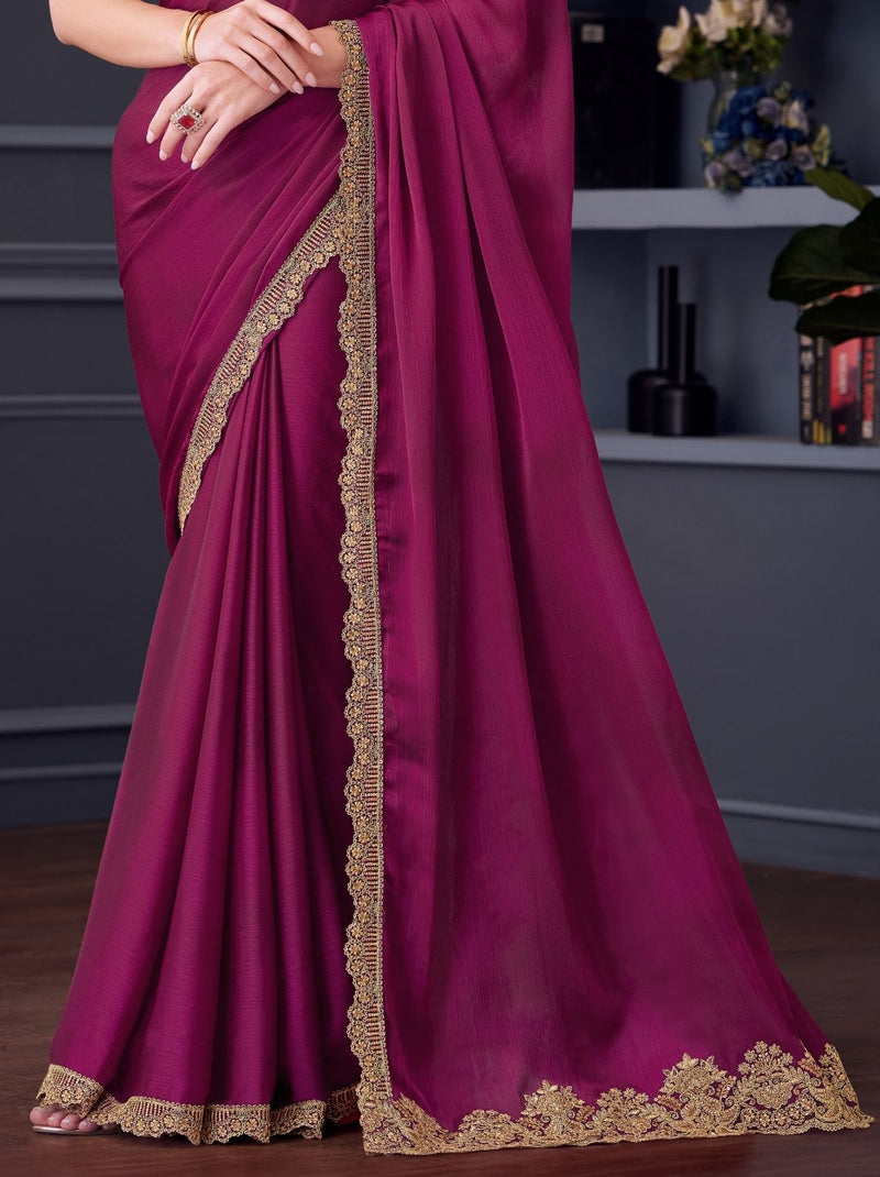 Midnight Purple Party Designer Saree