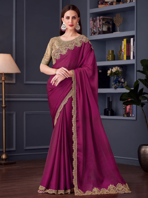 Midnight Purple Party Designer Saree