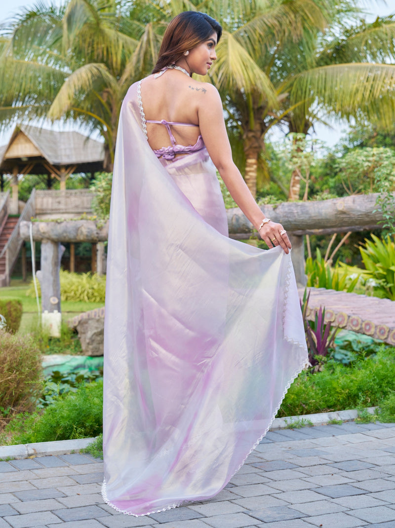 Lavender Purple Celebration Saree