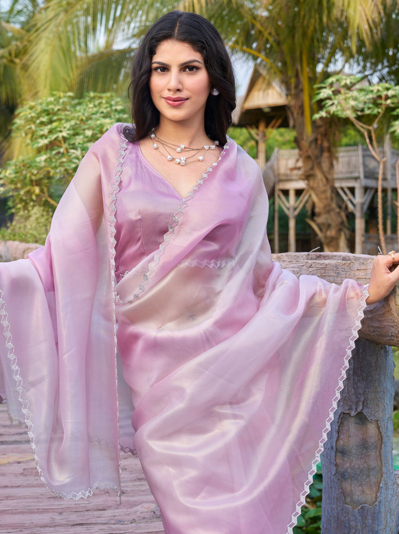 Helio Violet Celebration Saree