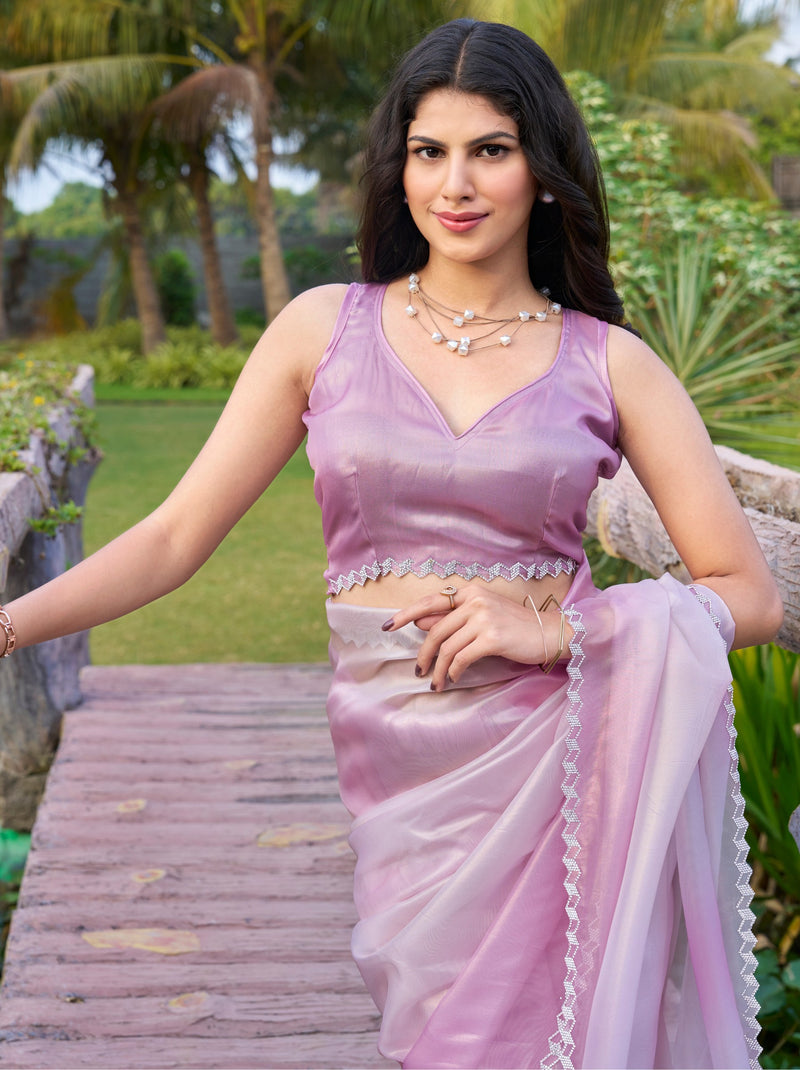 Helio Violet Celebration Saree