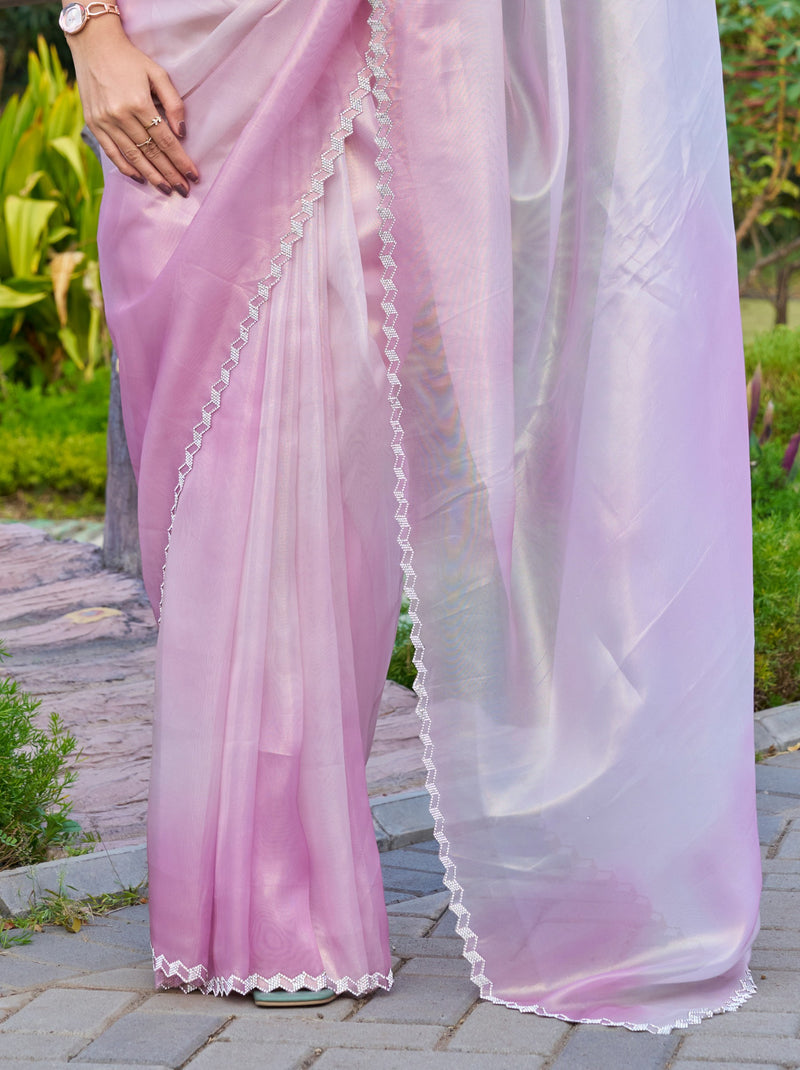 Helio Violet Celebration Saree