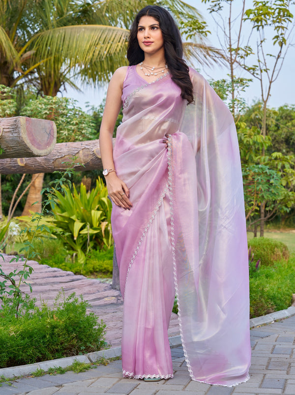 Helio Violet Celebration Saree