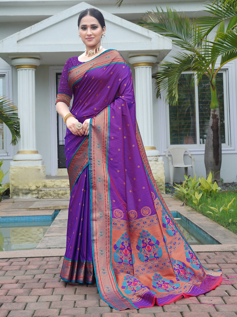 Indigo Purple Festive Saree