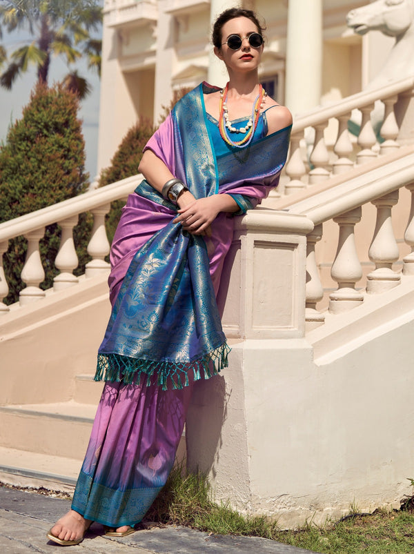 Helio Violet Celebration Saree