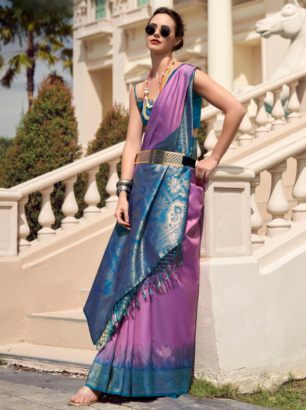 Helio Violet Celebration Saree