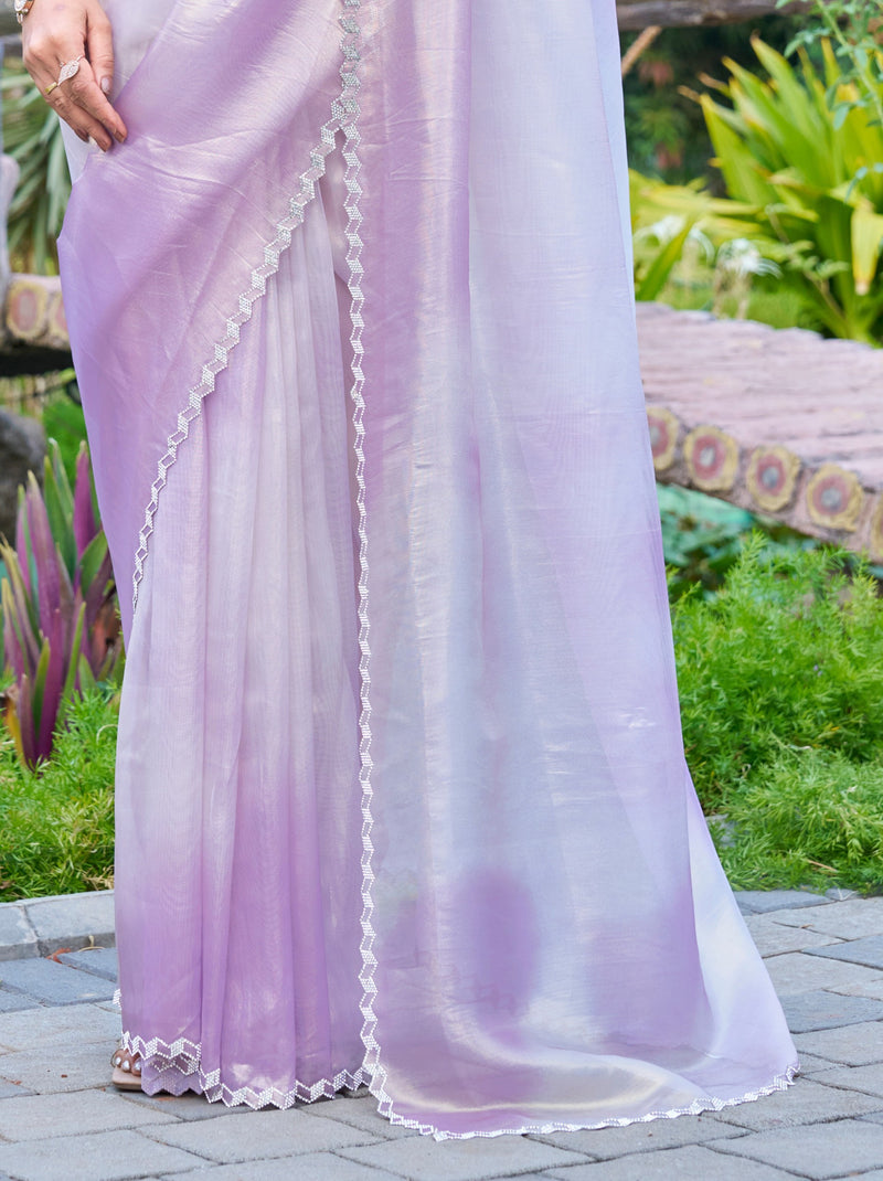 Lavender Purple Celebration Saree