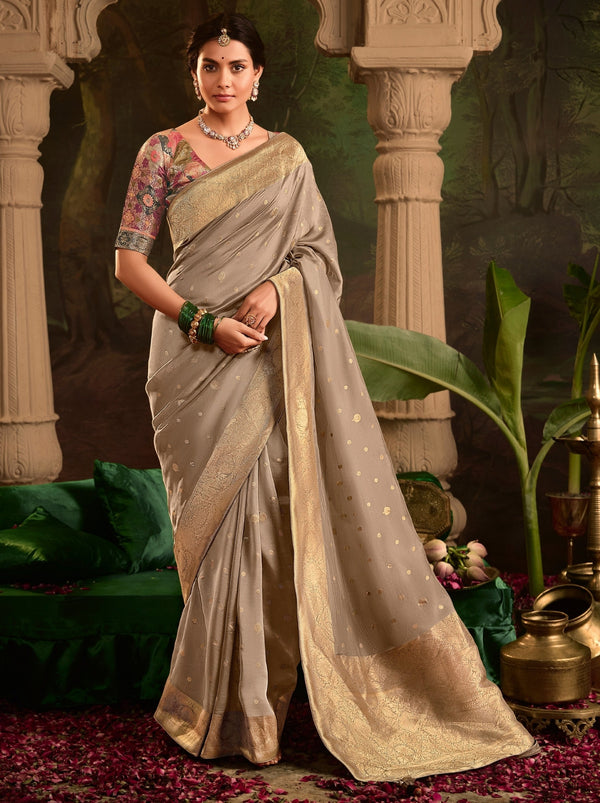 Dusty Lavender Purple Wedding and Party Designer Saree