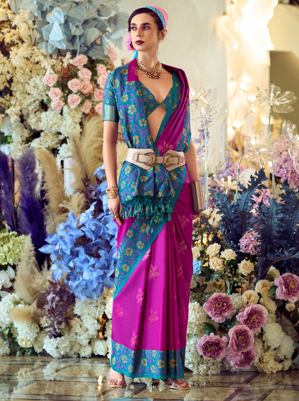 Fandango Violet Party Premium Saree