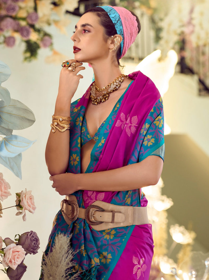 Fandango Violet Party Premium Saree