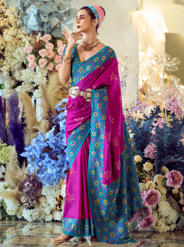 Fandango Violet Party Premium Saree