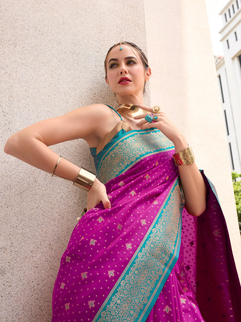 Fandango Violet Festive Saree