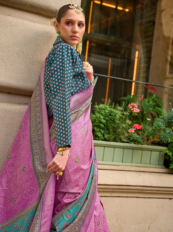 Helio Violet Celebration Saree