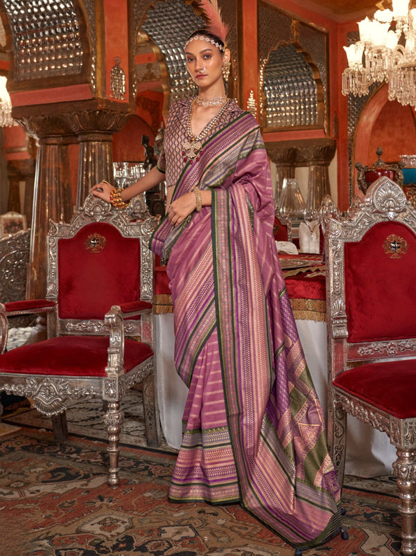 Fandango Violet Wedding Party Designer Saree