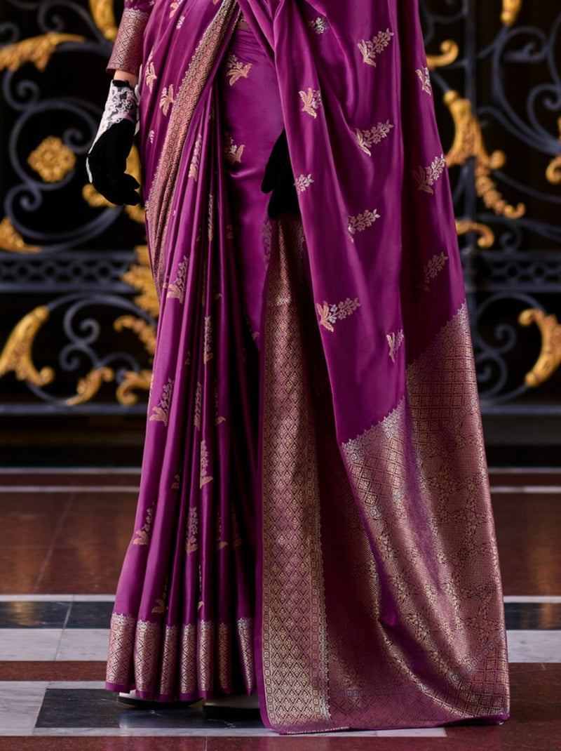 Lollipop Violet Designer Wedding Saree