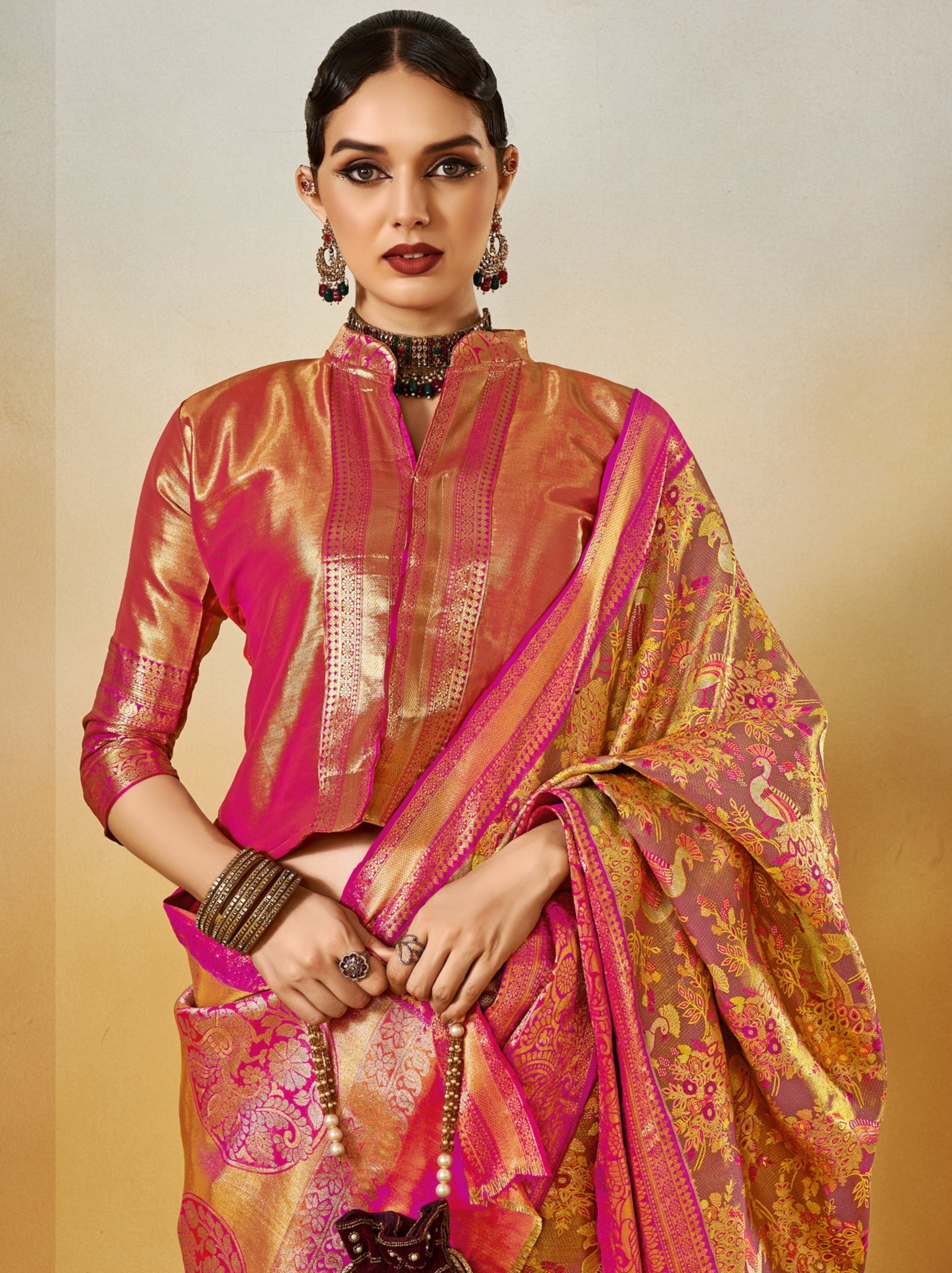 Lavender Purple Party Designer Saree - TrendOye
