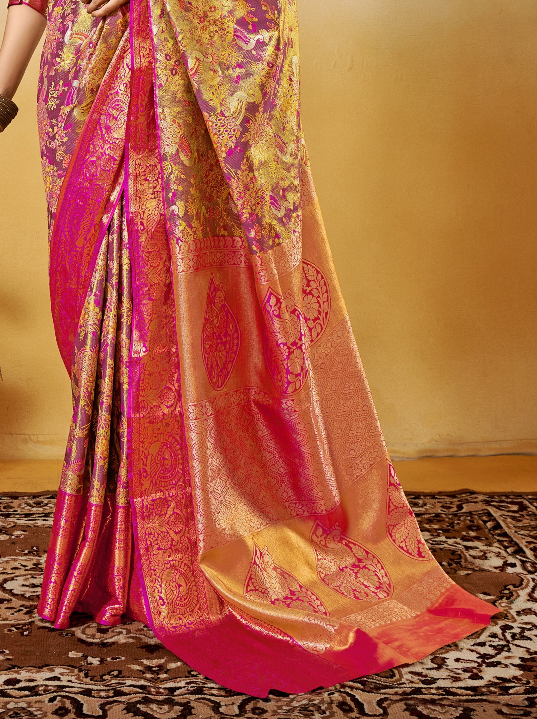 Lavender Purple Party Designer Saree - TrendOye