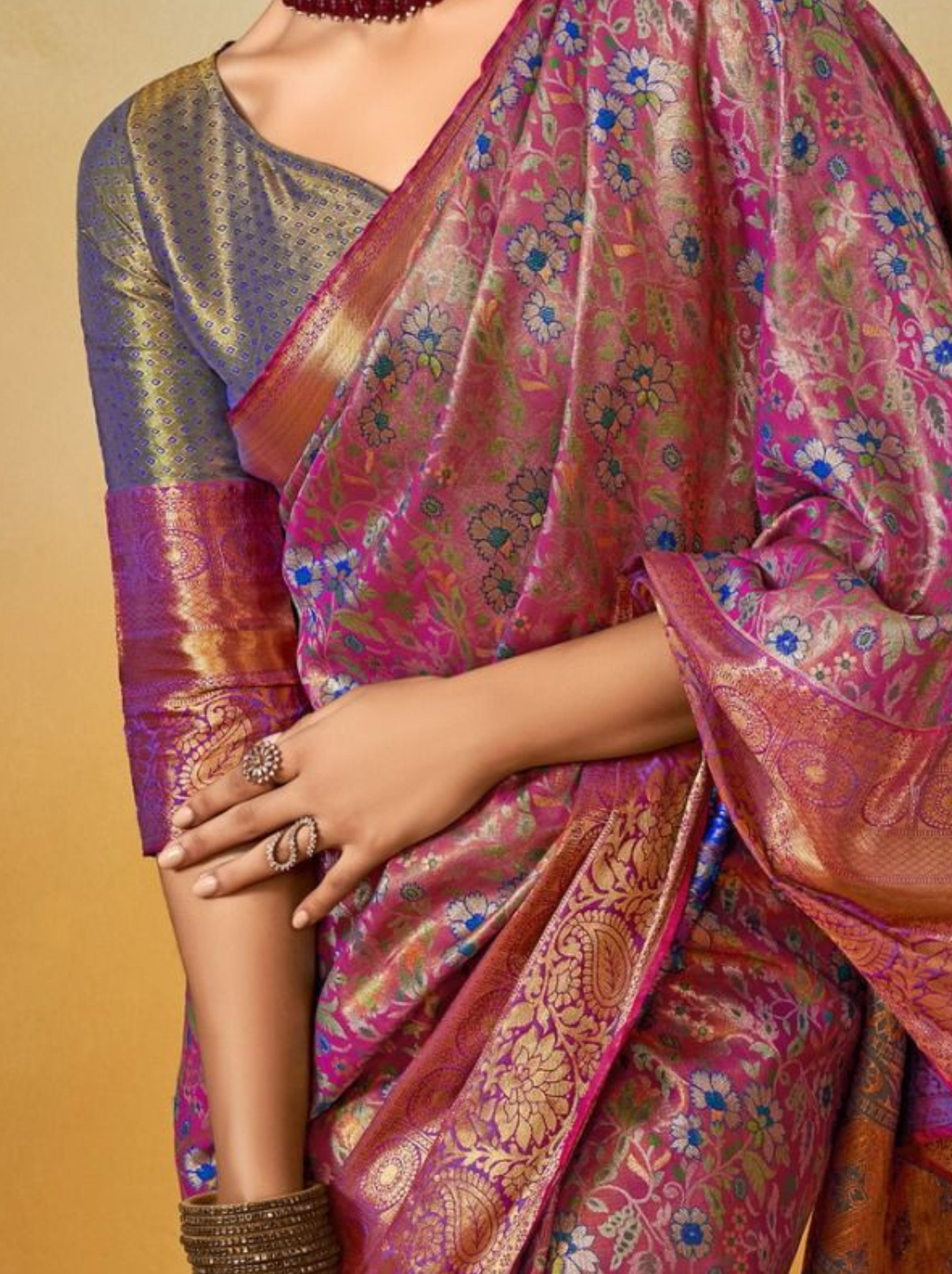 Fandango Purple Party Designer Saree - TrendOye