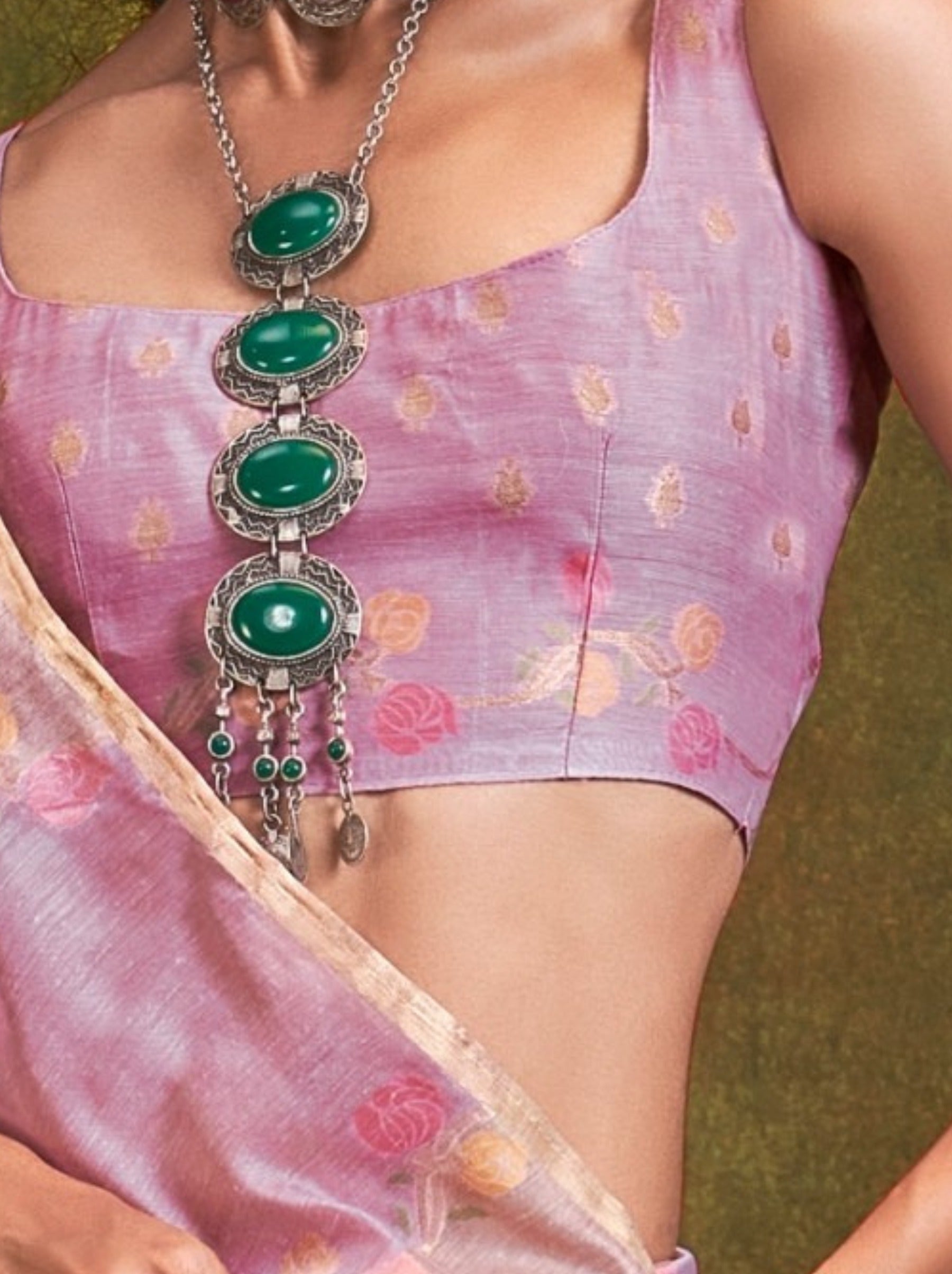 Lavender Purple Pure Weaving Fancy Fabric Party Saree - TrendOye