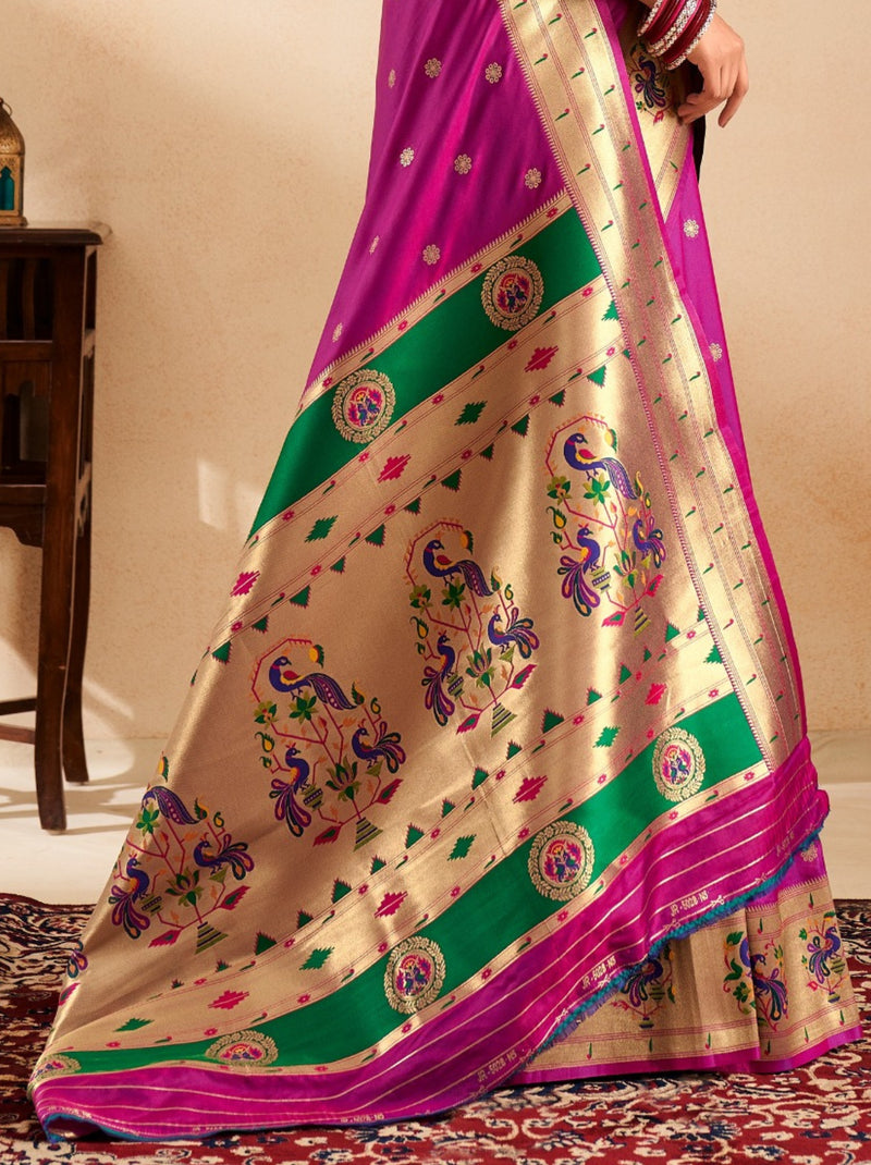 Luxury Purple Paithani Festive Saree