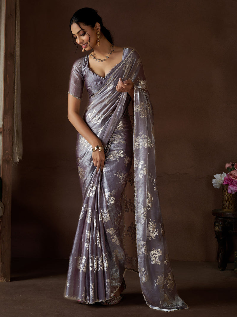 Heather Violet Wedding And Party Designer Saree