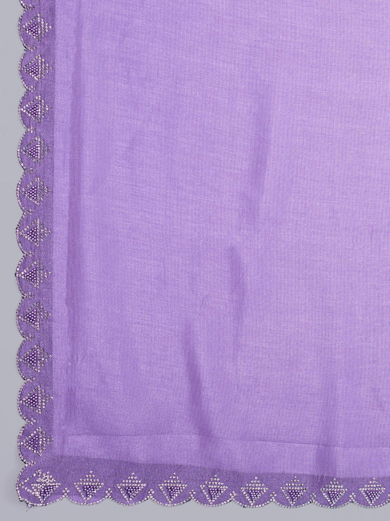 Amethyst Violet Party Premium Light Weighted Designer Saree