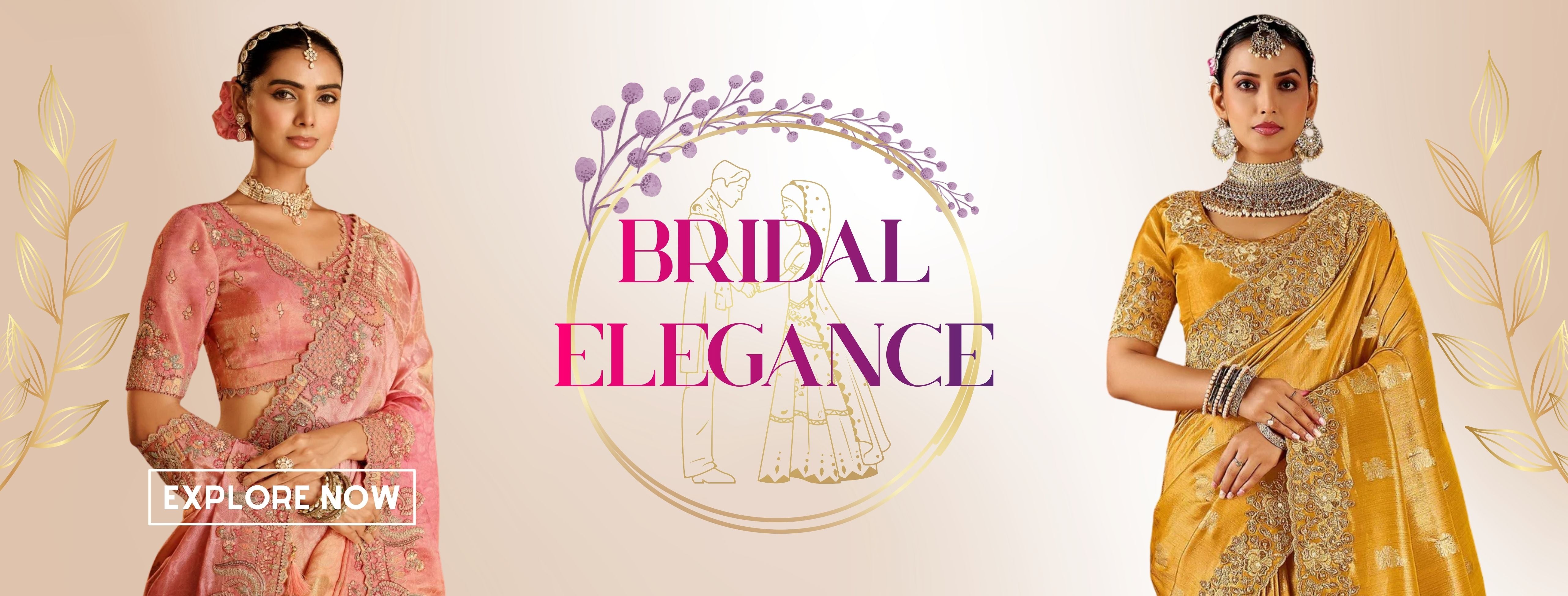 wedding bridal sarees - trendoye