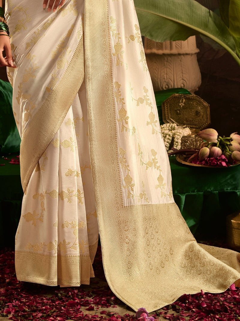 White Wedding And Party Designer Saree