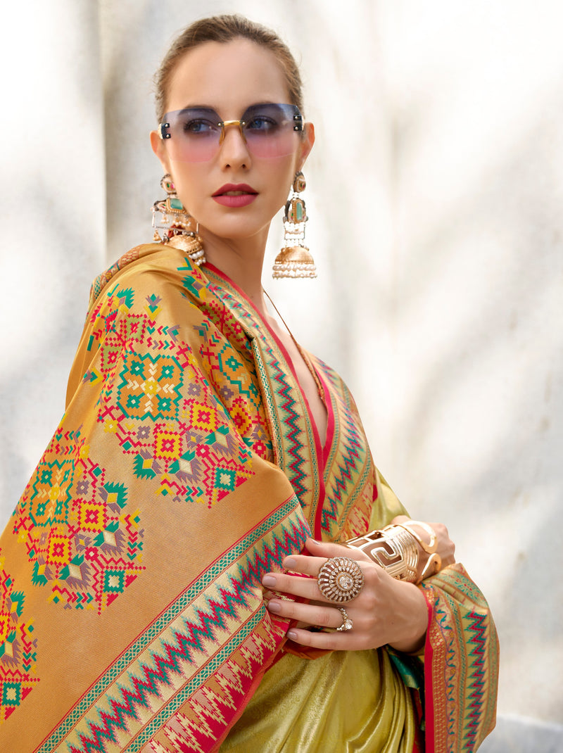 Tuscany Yellow Tissue Celebration Saree