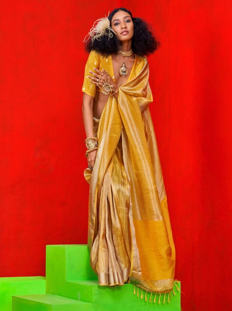 Cyber Yellow Celebration Saree