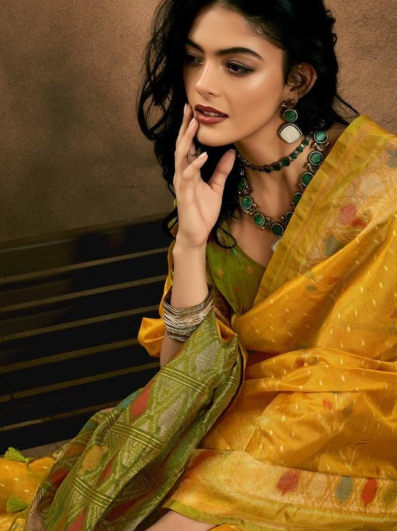 Tuscany Yellow Celebration Saree