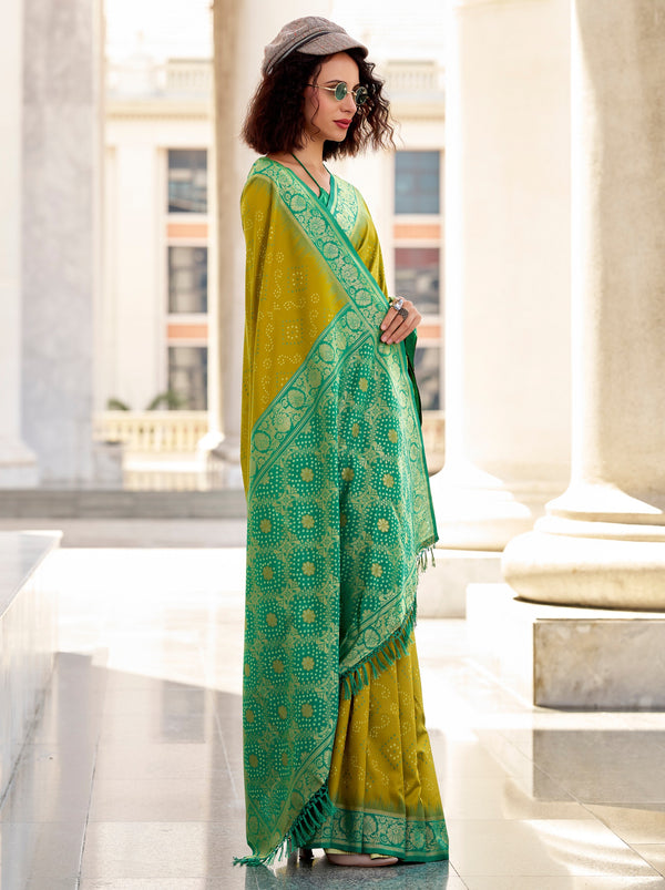 Corn Yellow Luxurious Soft Silk Festive Saree