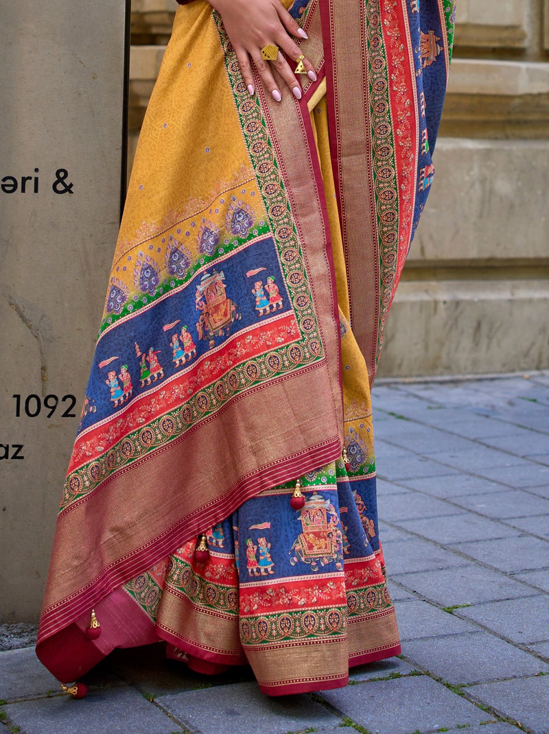 Corn Yellow Celebration Saree