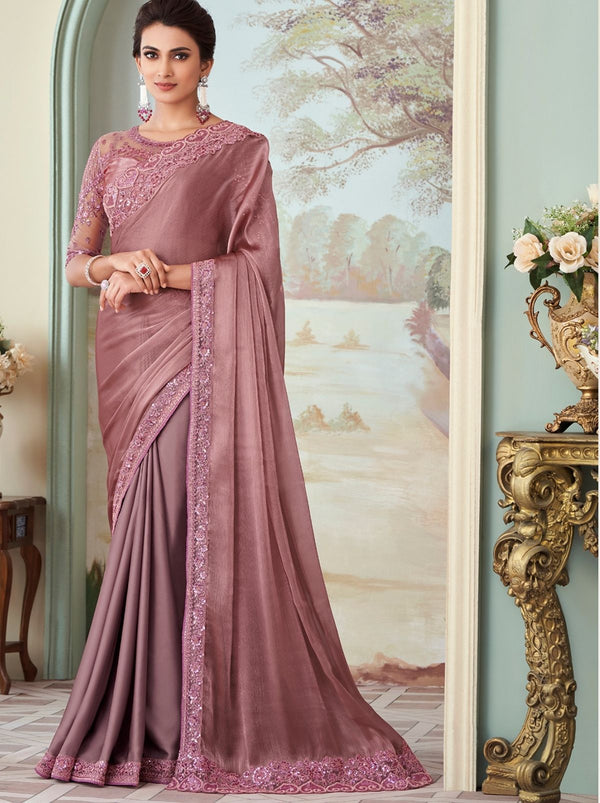 Sumptuously Purple Designer Saree - TrendOye