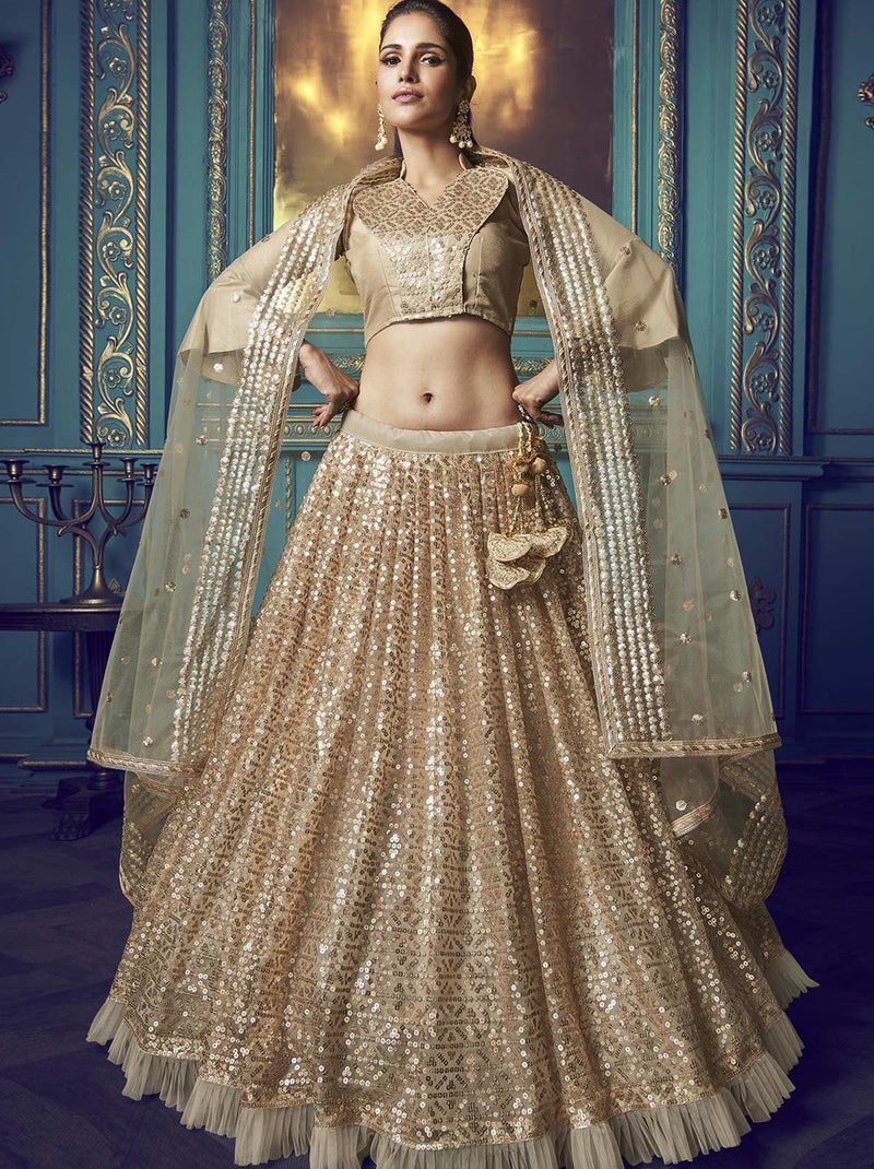 Golden Peplum Maroon Lehenga - Teal Dupatta - Pakistani Bridal Dress