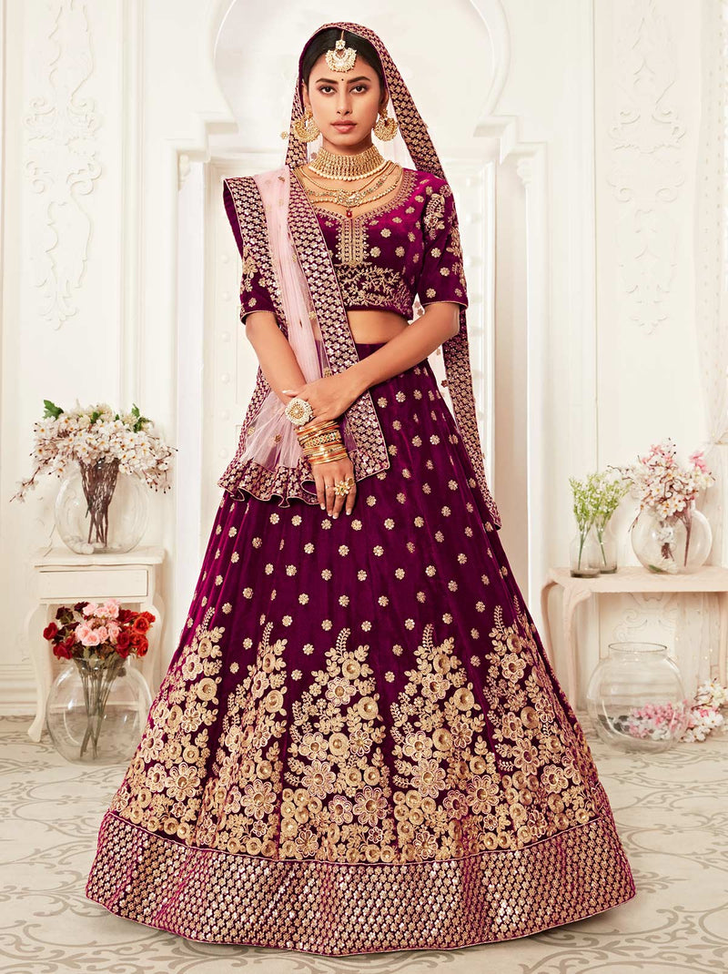 Buy online Maroon Art Silk Flared Lehenga from ethnic wear for Women by  Anara for ₹2400 at 70% off | 2024 Limeroad.com