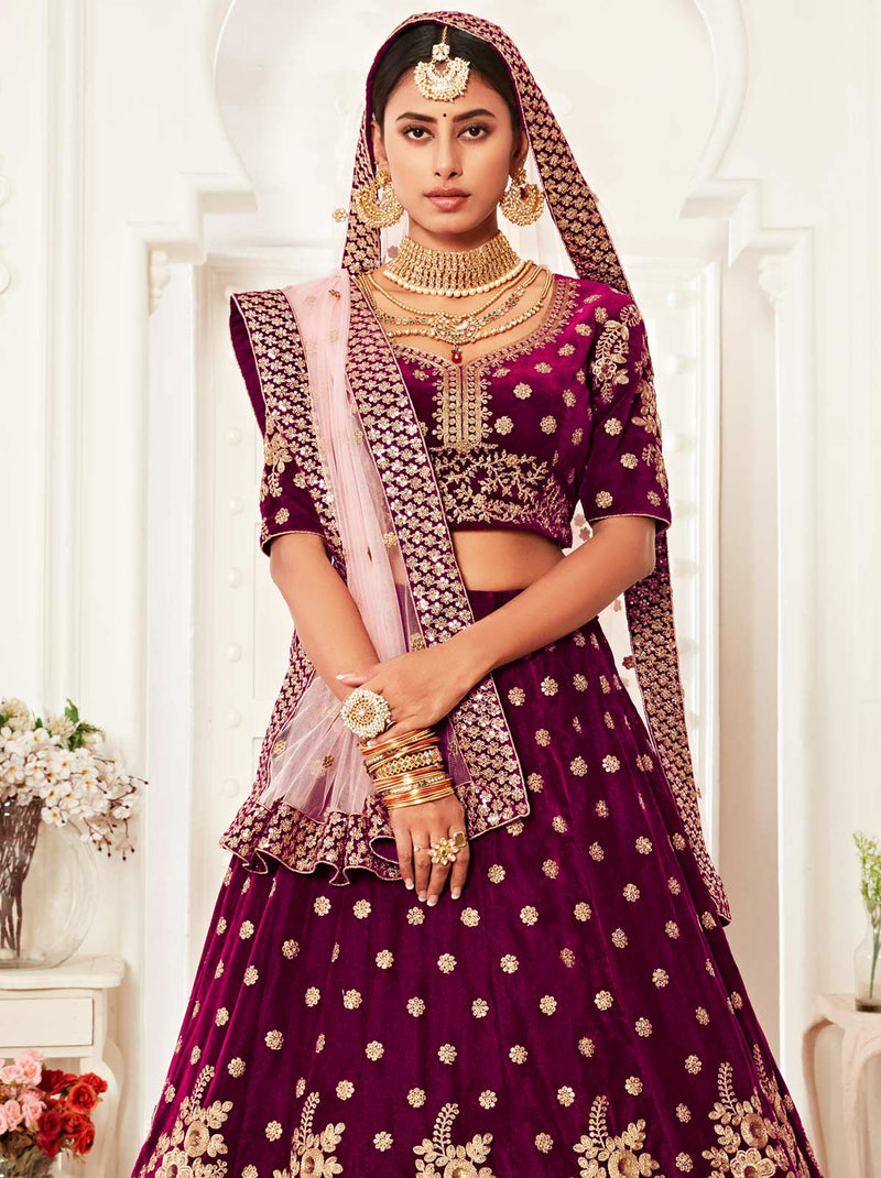 GOLDEN ALL FLORAL WEDDING LEHENGA SET at Rs.10368/100 in surat offer by  India Boulevard