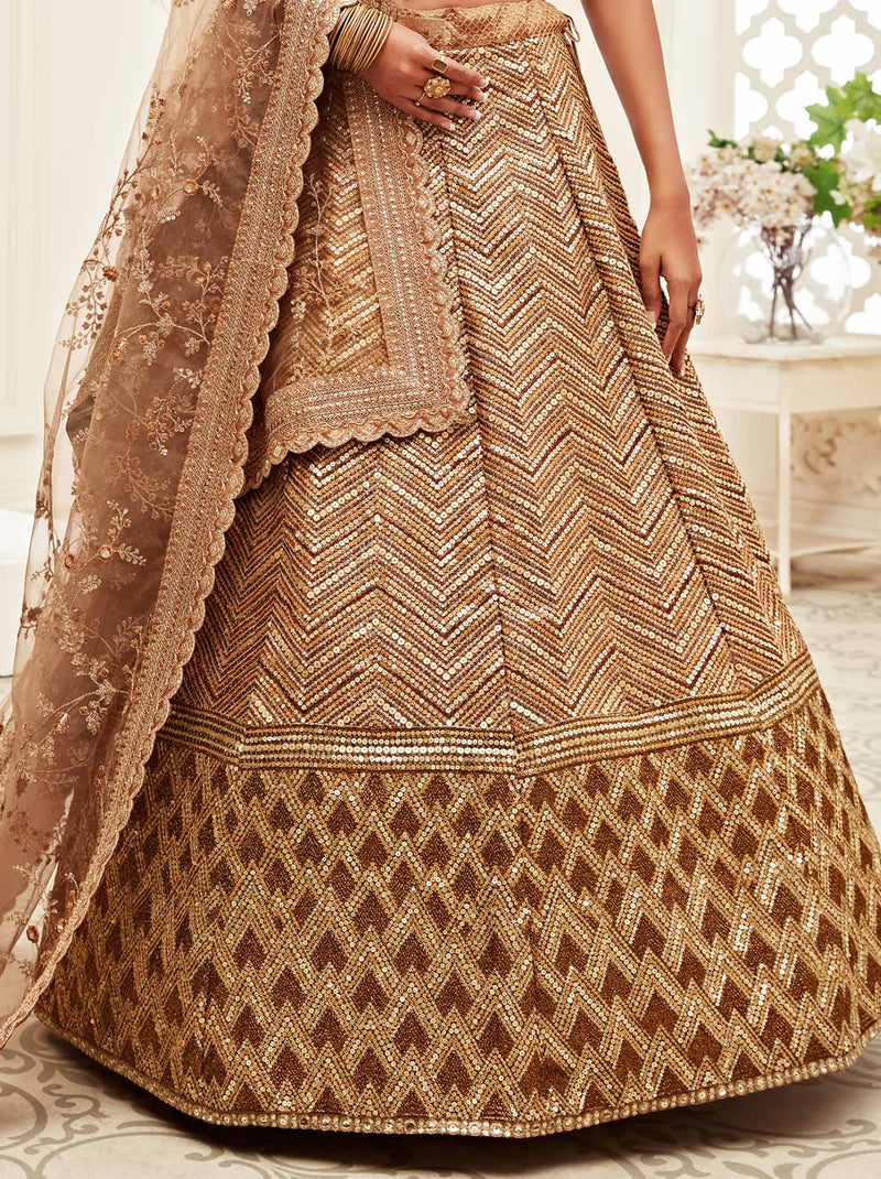 RI.Ritu Kumar Set | Women, Lehengas, Classic Lehengas, Bridal Lehengas,  Brown, Floral Pattern, Lehenga: Banaras Woven Silk, Plunge … in 2024 | Aza  fashion, Lehenga, Fashion