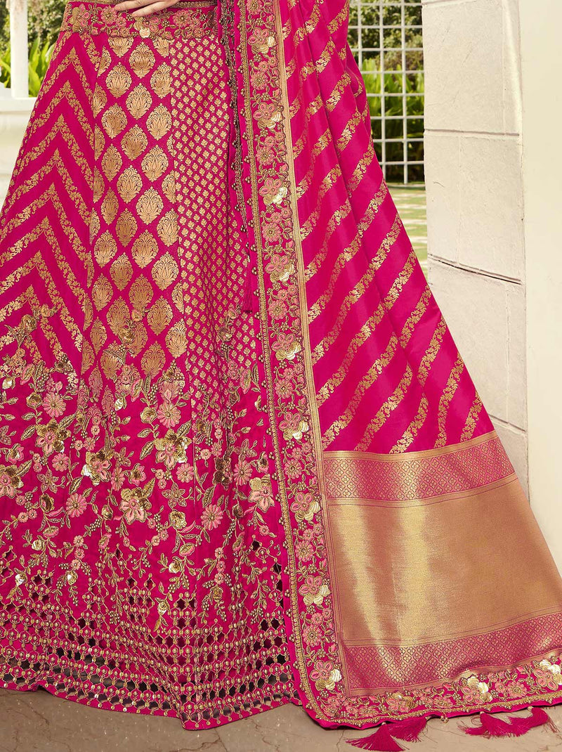 Rani Pink Paithani Lehenga Choli for Women With Handwork Blouse Engagement  Wear Wedding Wear Partywear Lehenga Choli Readytowear Usa - Etsy