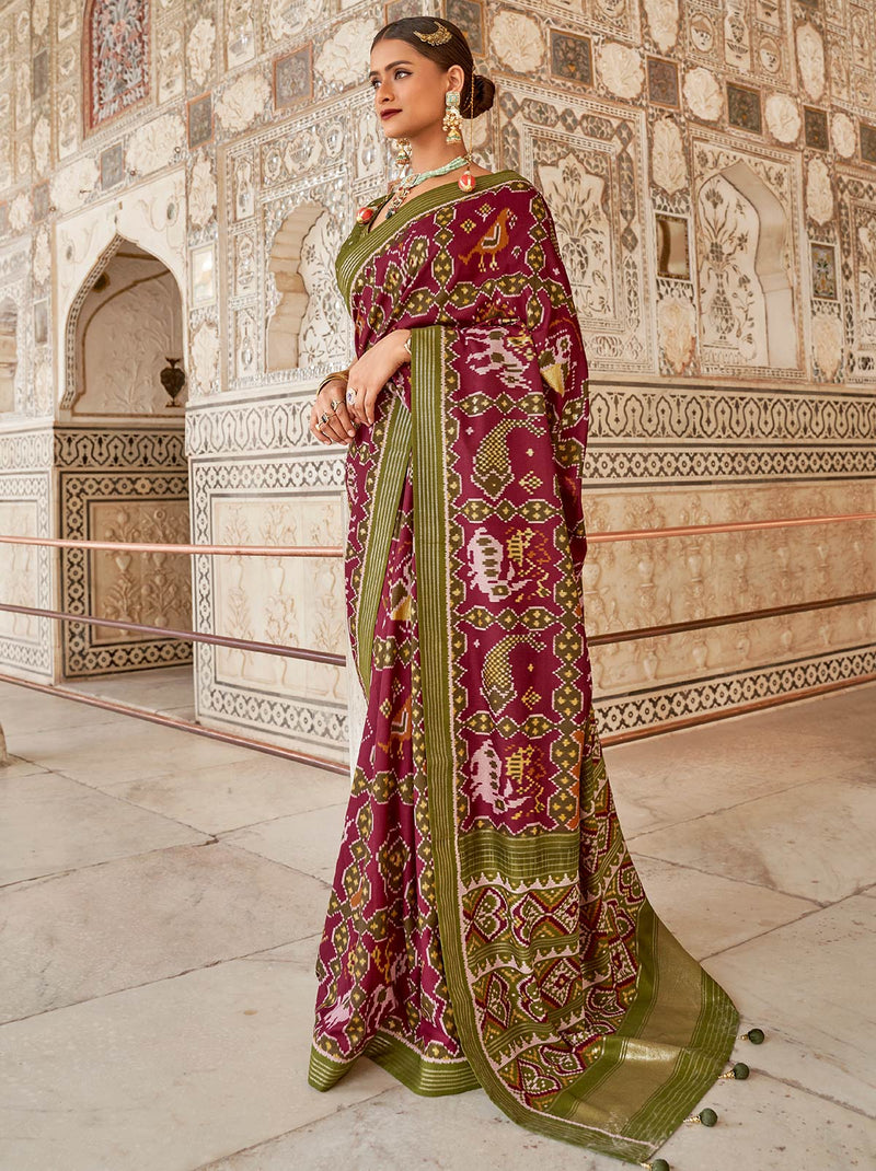 Women Chiffon Net Maroon and Gold Marble Saree at Rs 1416 in Surat | ID:  16373121412
