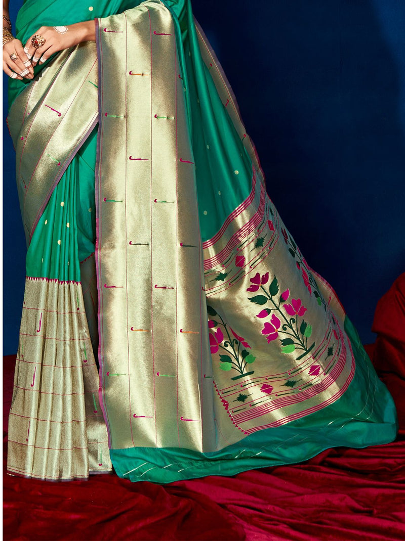 Evergreen Paithani Silk Festive Saree - TrendOye