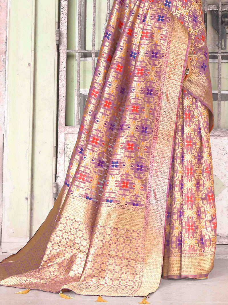 Alluring Multicolor Cotton Silk Saree - TrendOye